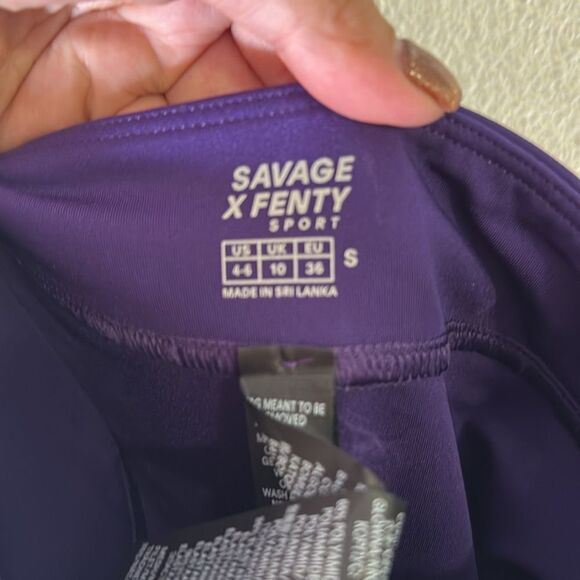 NWT-Savage X Fenty- Xccentuate High Waist Compression Leggings-Purple- Size Smal - Picture 9 of 10